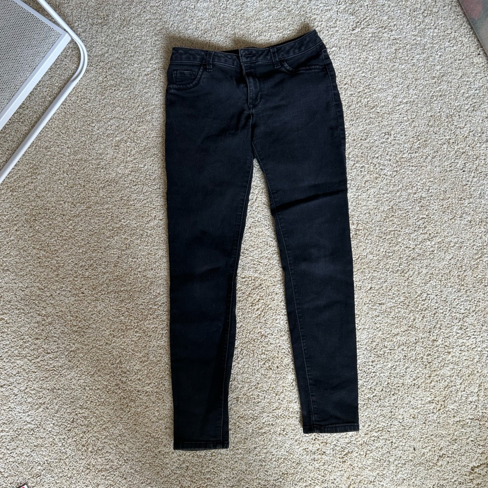 Black, midrise stretch jeans